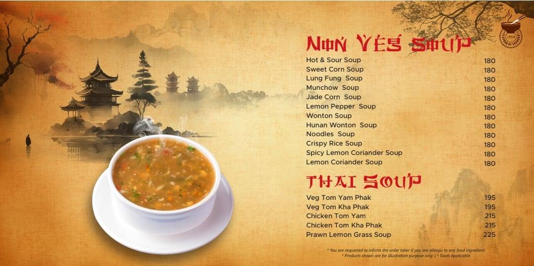 Flavour Of Shanghai menu