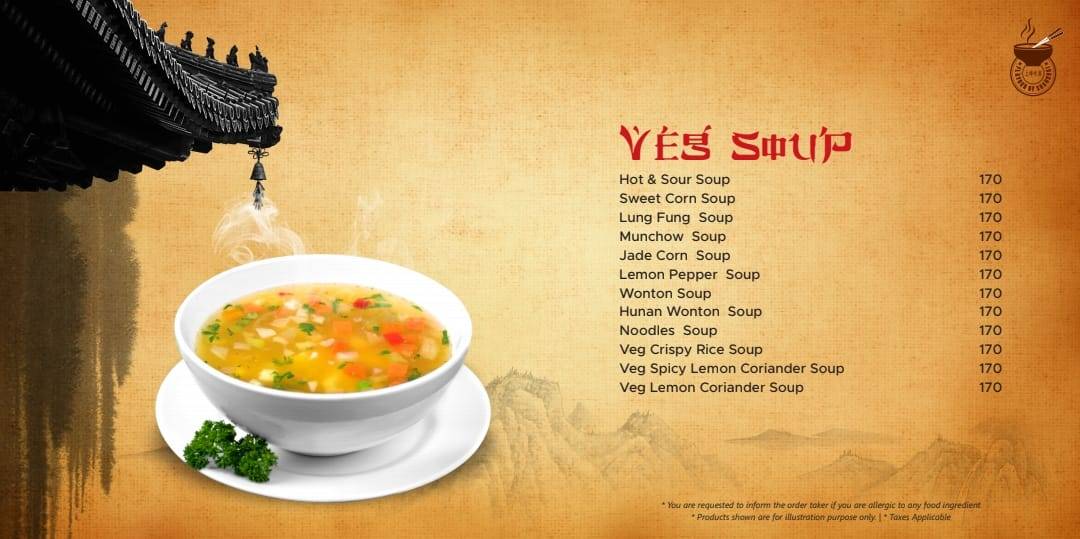 Flavour Of Shanghai menu