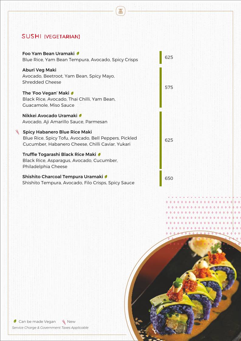 Foo Powai menu