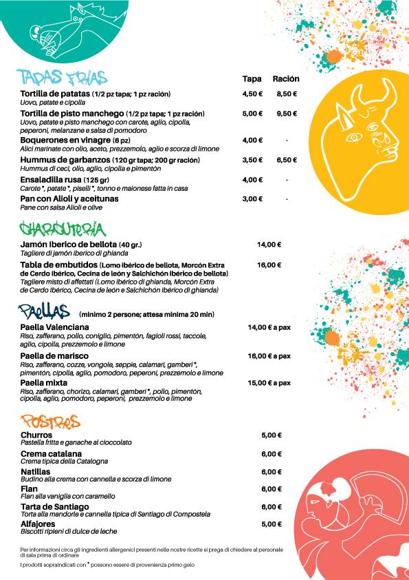 Menu di Food Gallery Ponte Milvio 