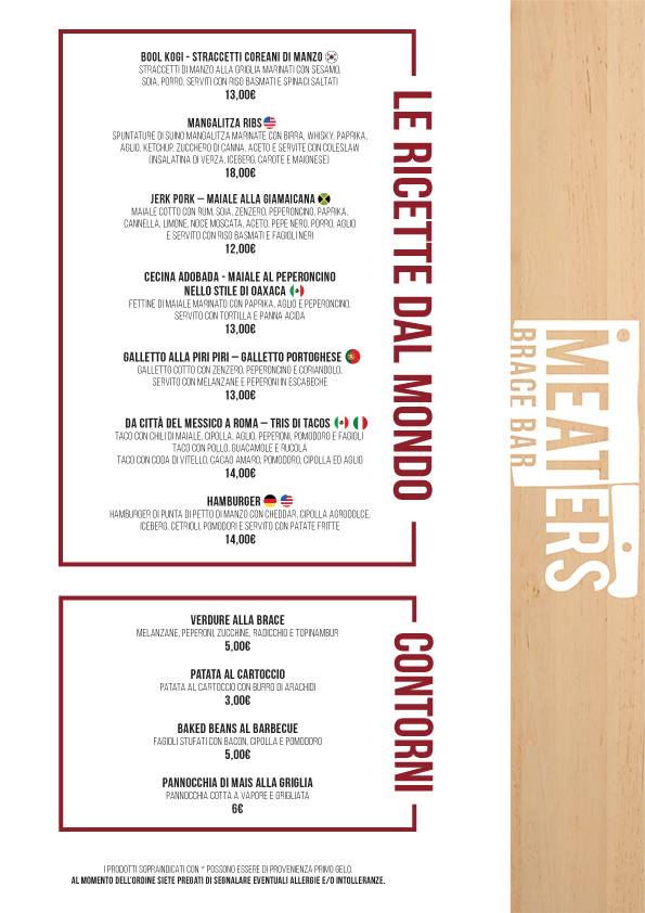 Menu di Food Gallery Ponte Milvio 