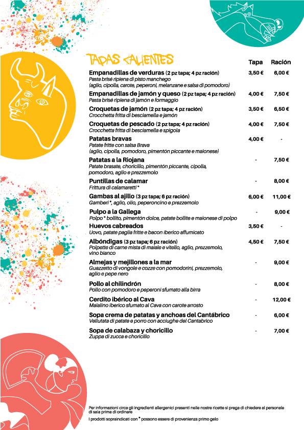 Menu di Food Gallery Ponte Milvio 