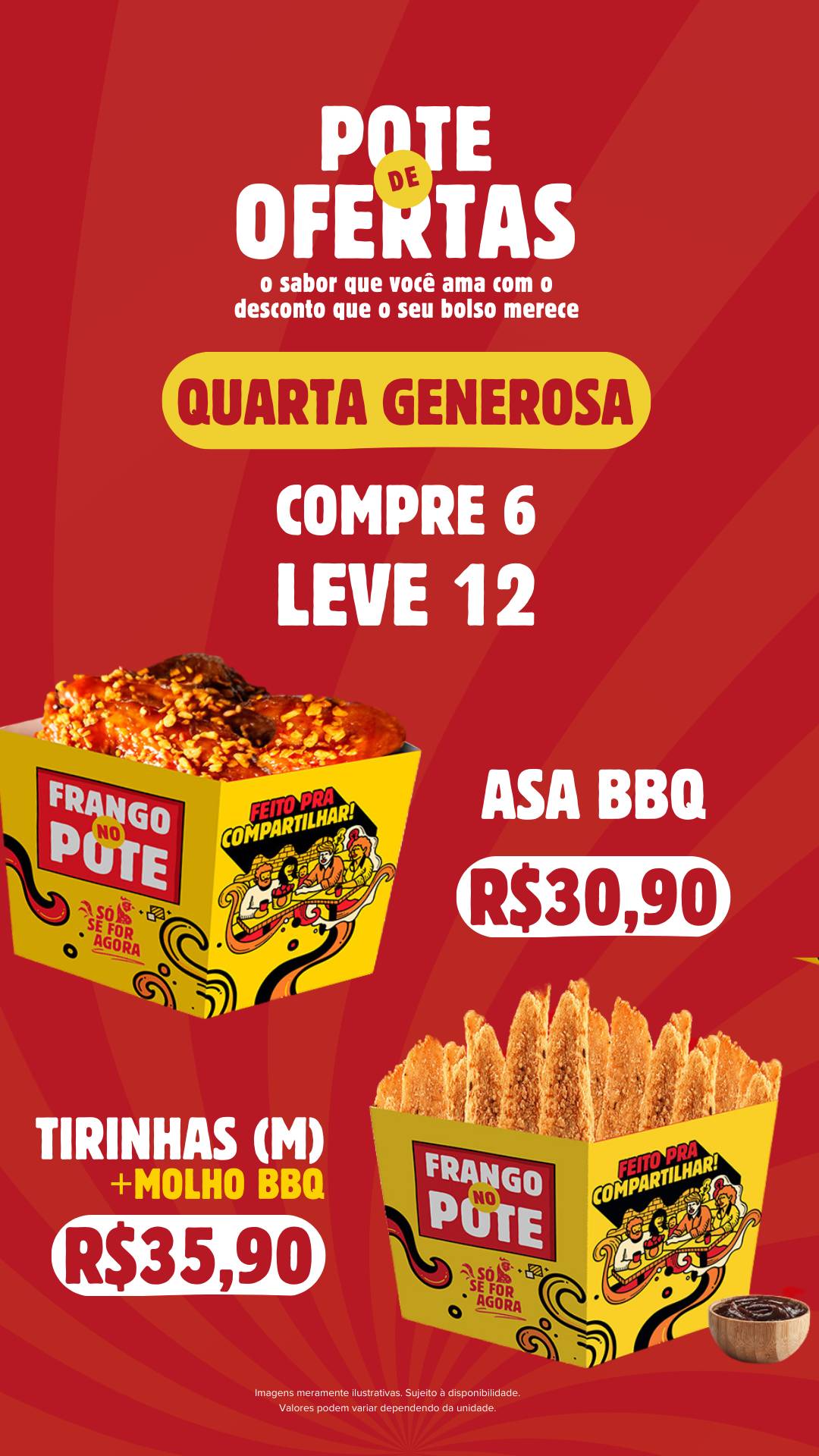 Frango no Pote cardápio