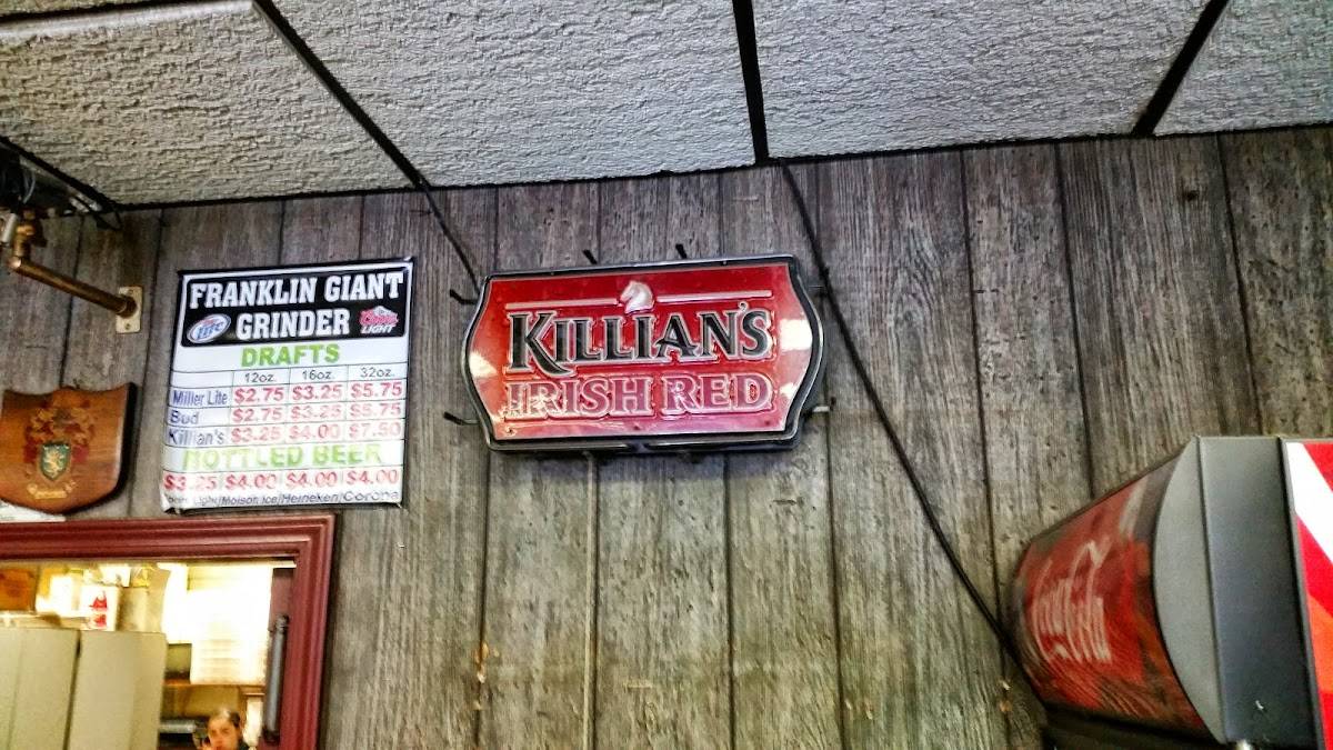 Menu at Franklin Giant Grinder Shop pizzeria, Hartford