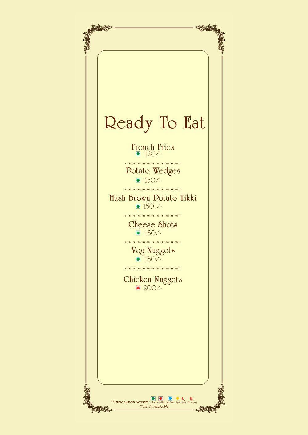 FREITO Cafe & Restaurant menu