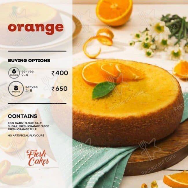 Fresh Cakes by bakerzoh, Kilpauk menu