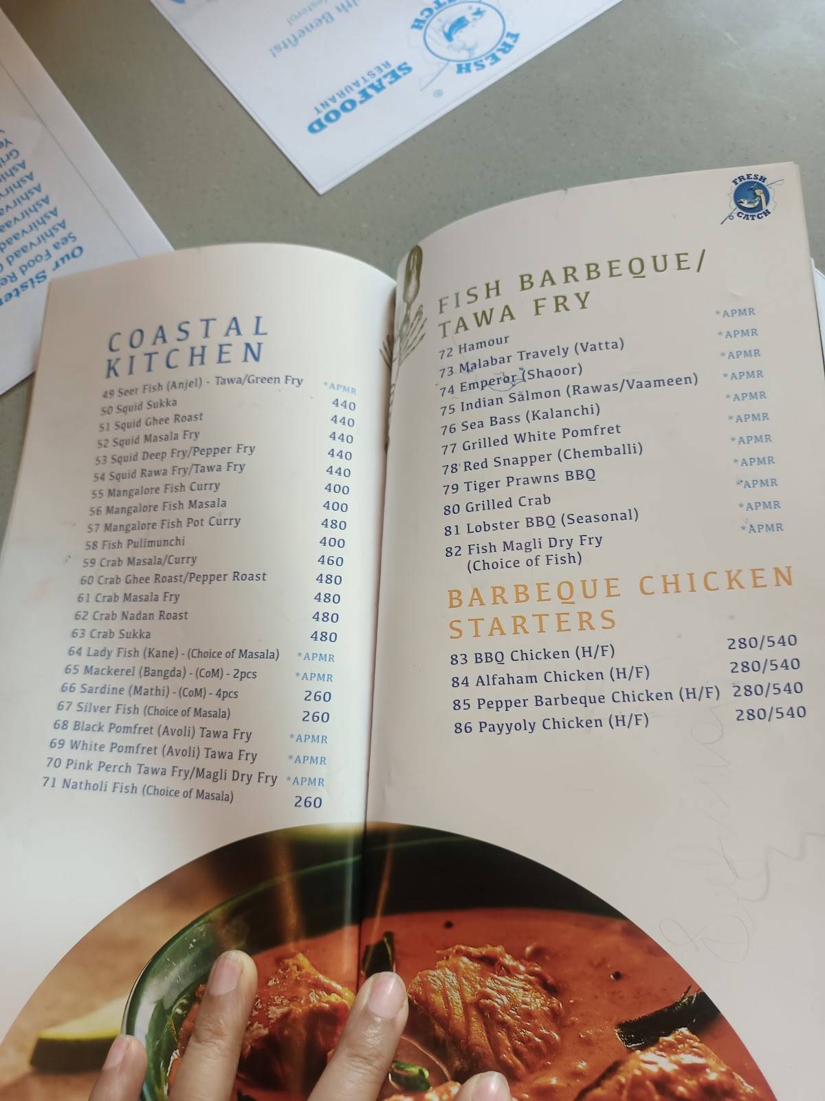 Fresh Catch Seafood Restaurant menu