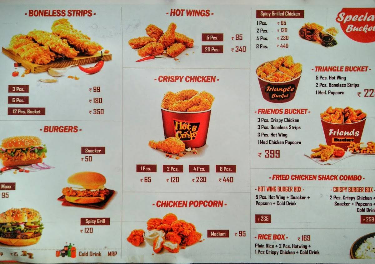 Fried Chicken Shack menu