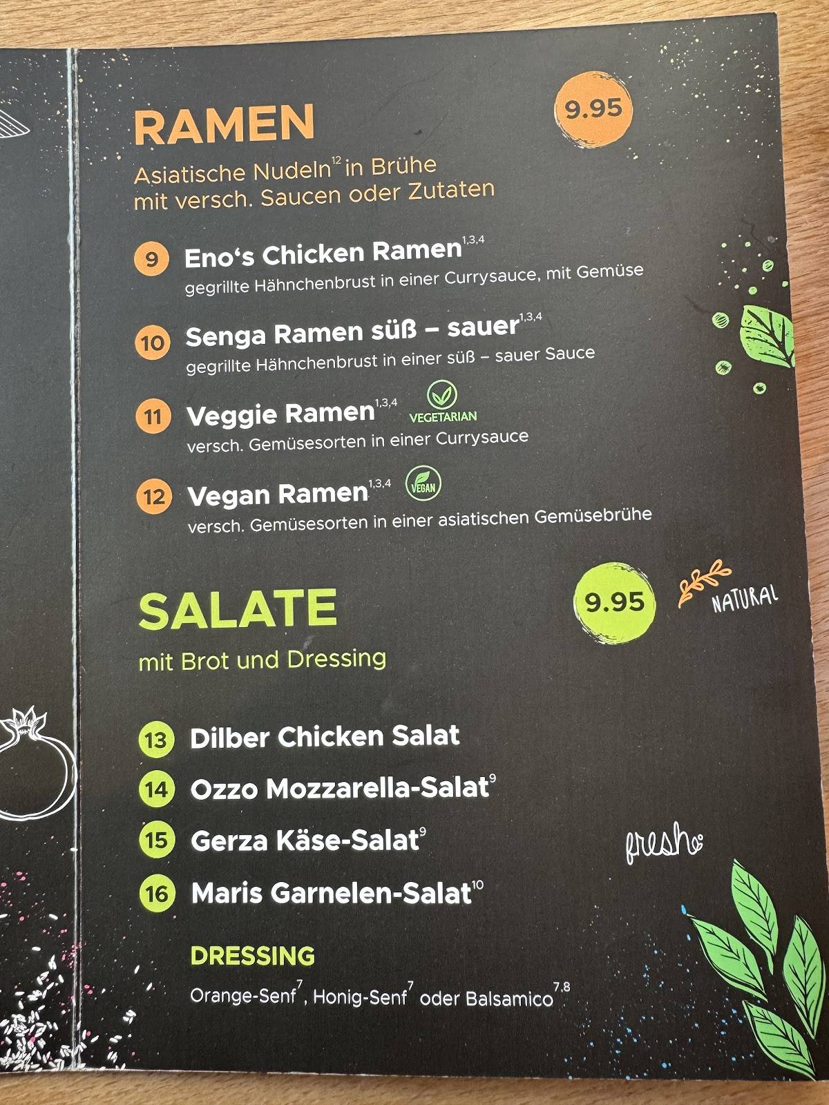 Menu de Fusion Kitchen