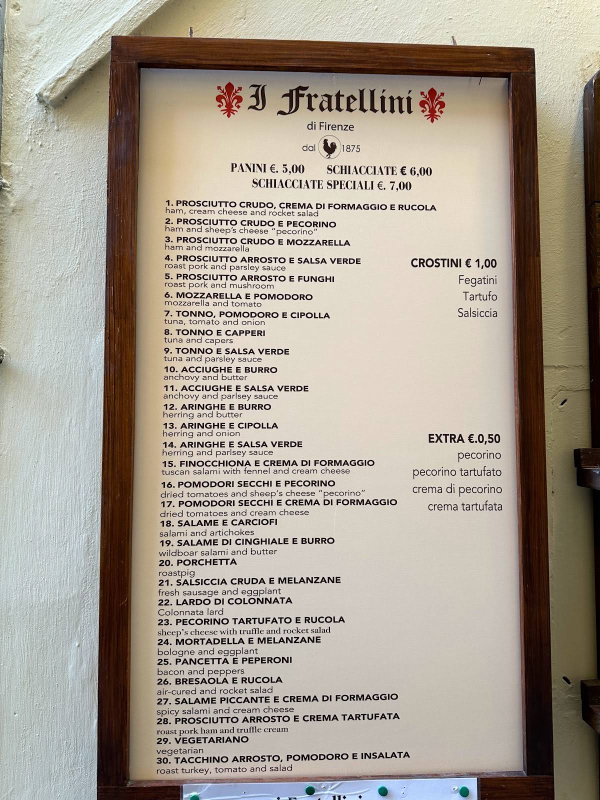 Menu di GUSTARIUM 