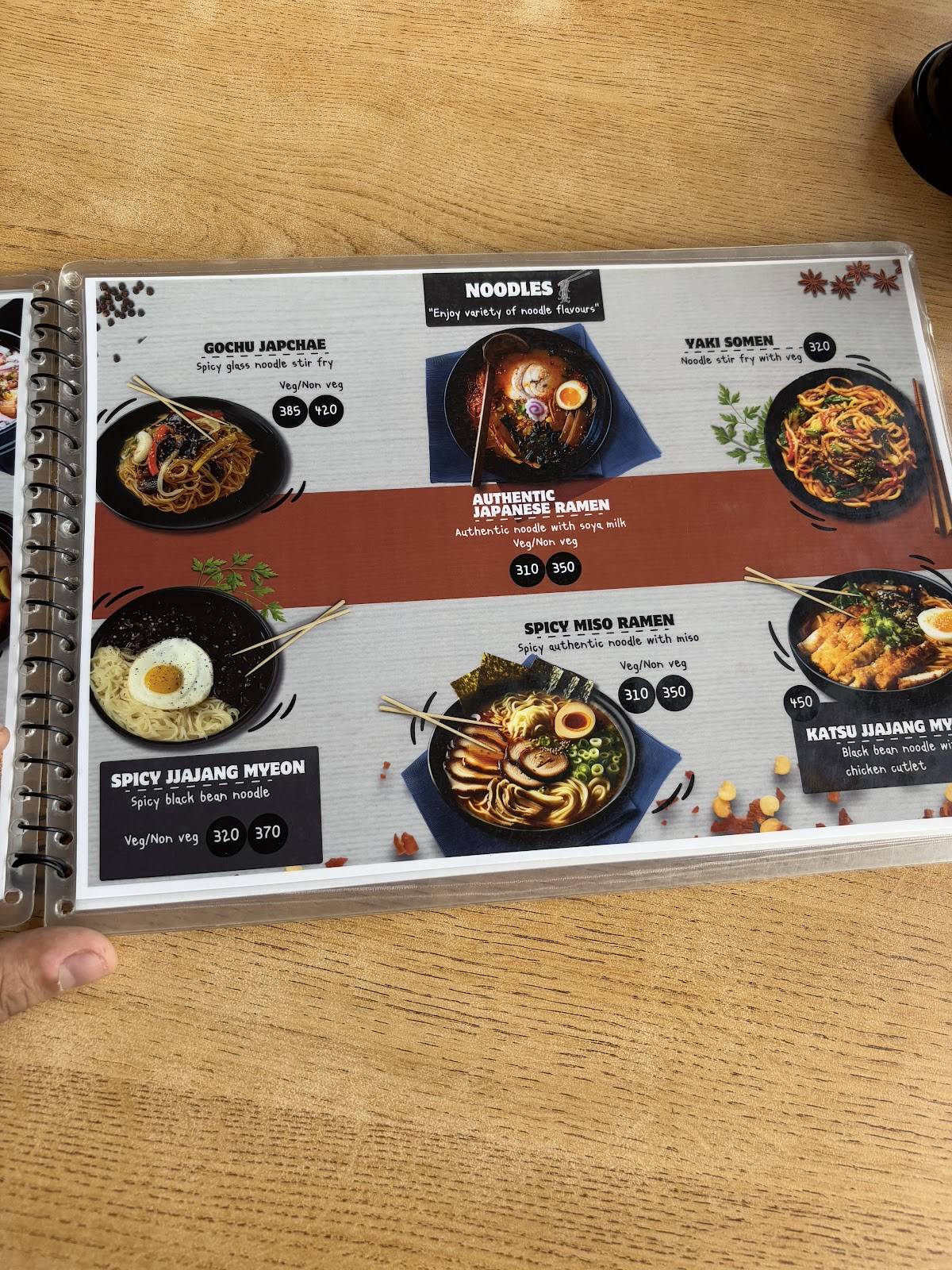 Gangnam korean restaurant menu