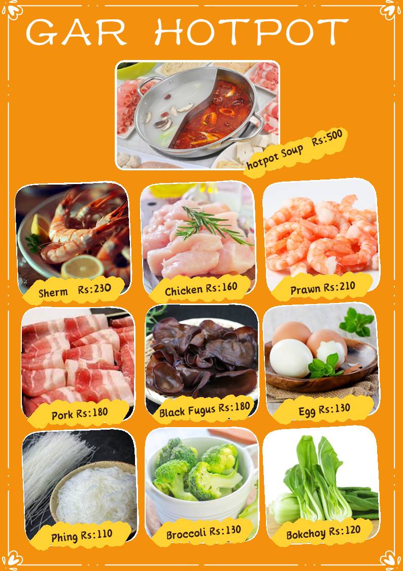 Garden Asia Restaurant menu