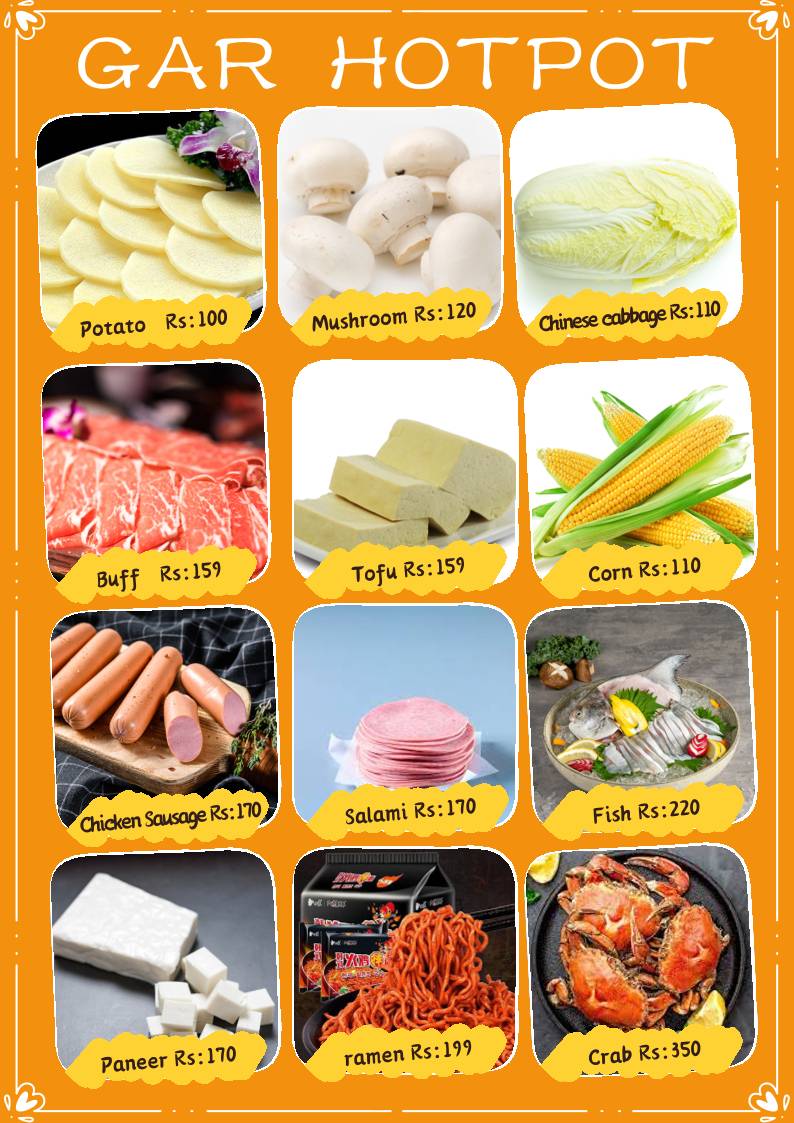 Garden Asia Restaurant menu