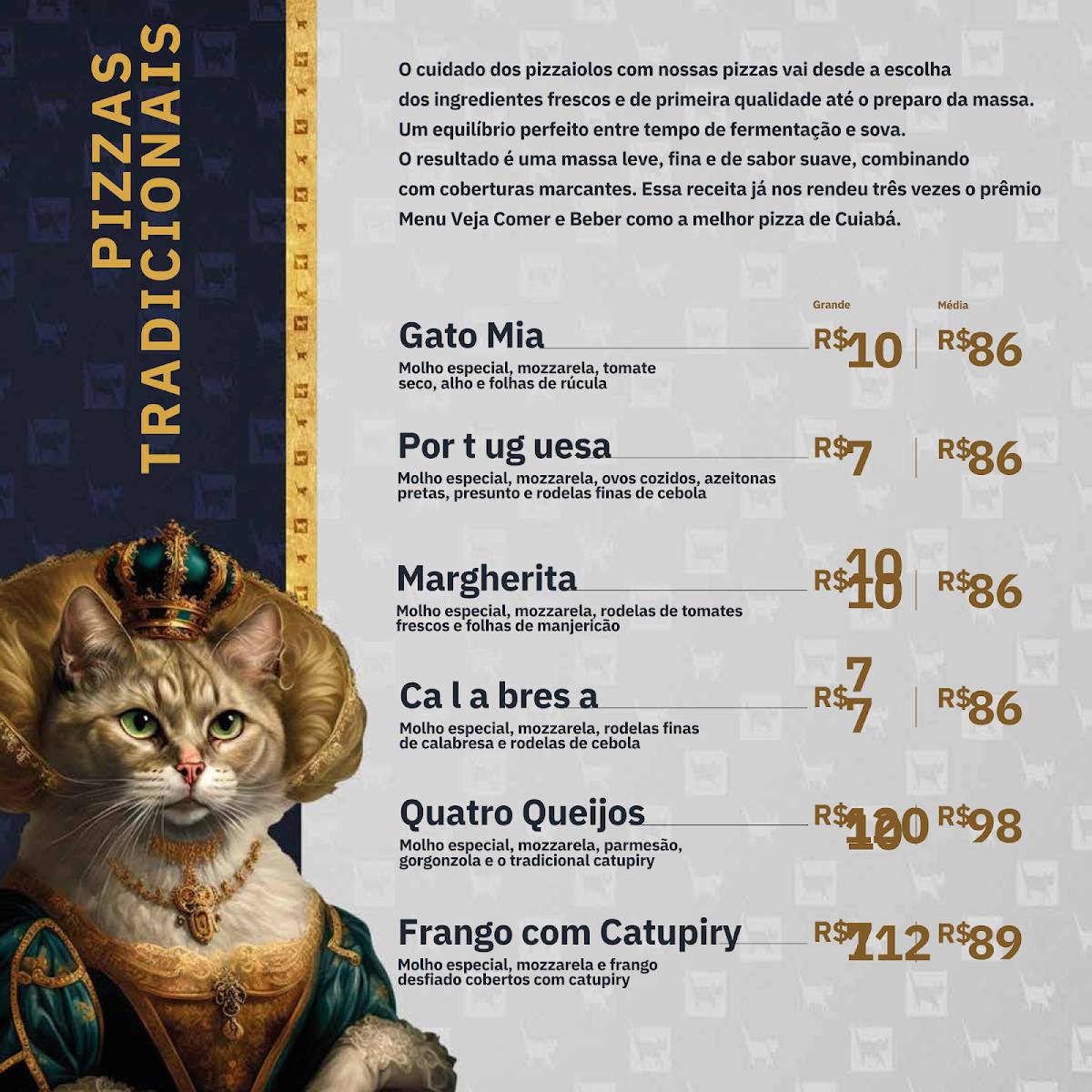 Gato Mia Pizzaria cardápio