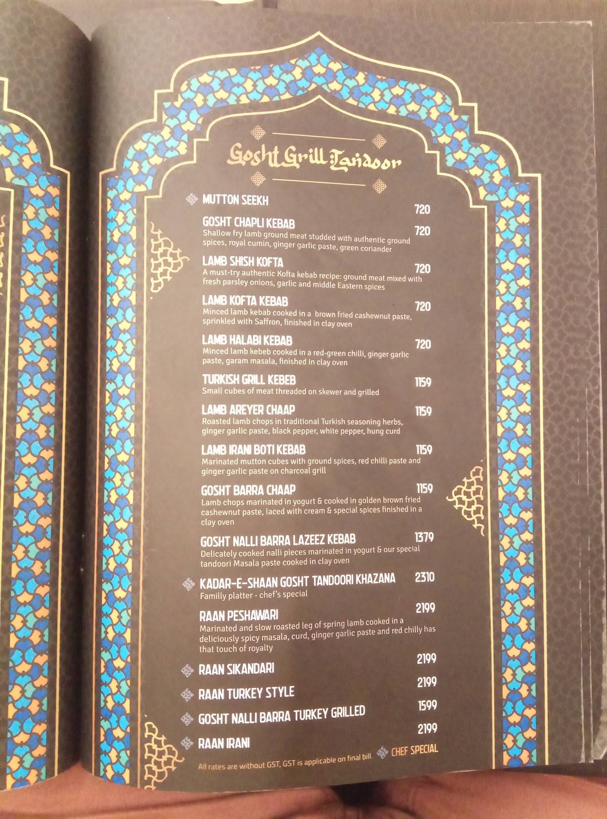 Gazebo Dhaba Lonavala menu
