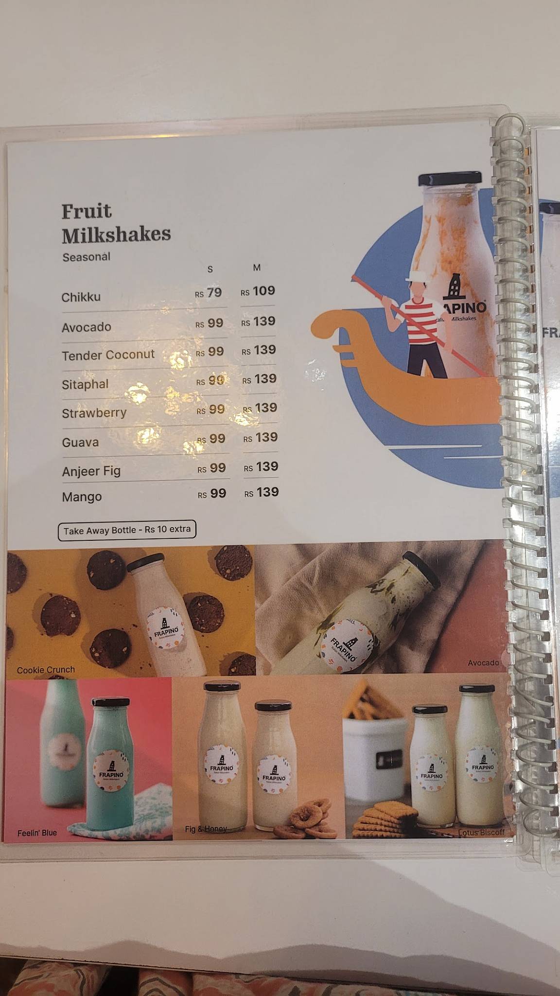 Gelato Cafe menu