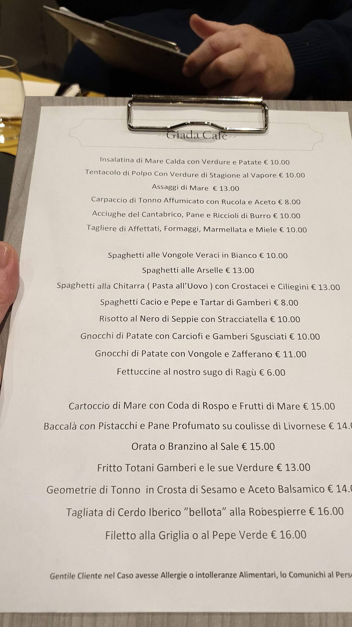 Menu di Giada Cafè 