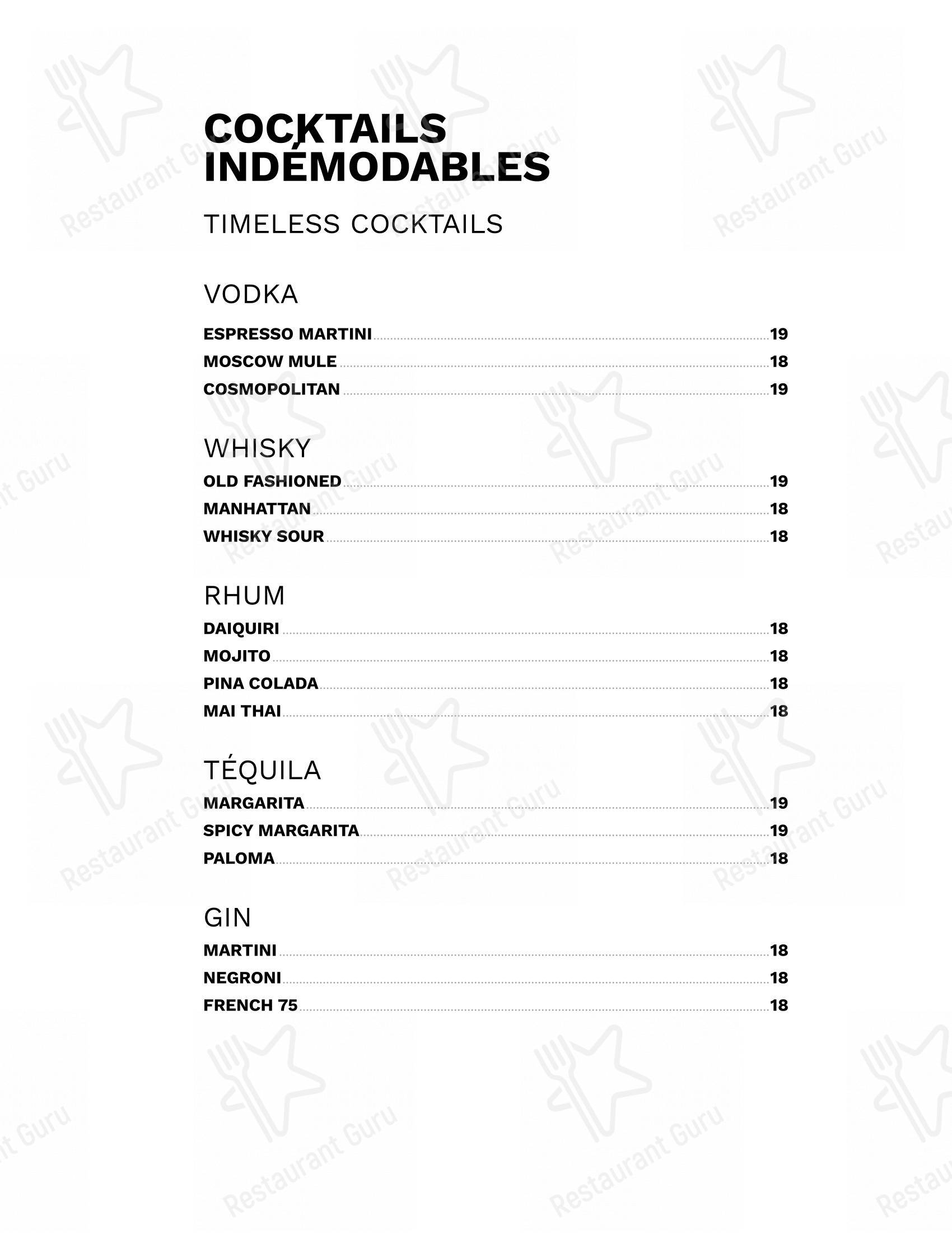 Основное меню pour Gibbys dans Montréal