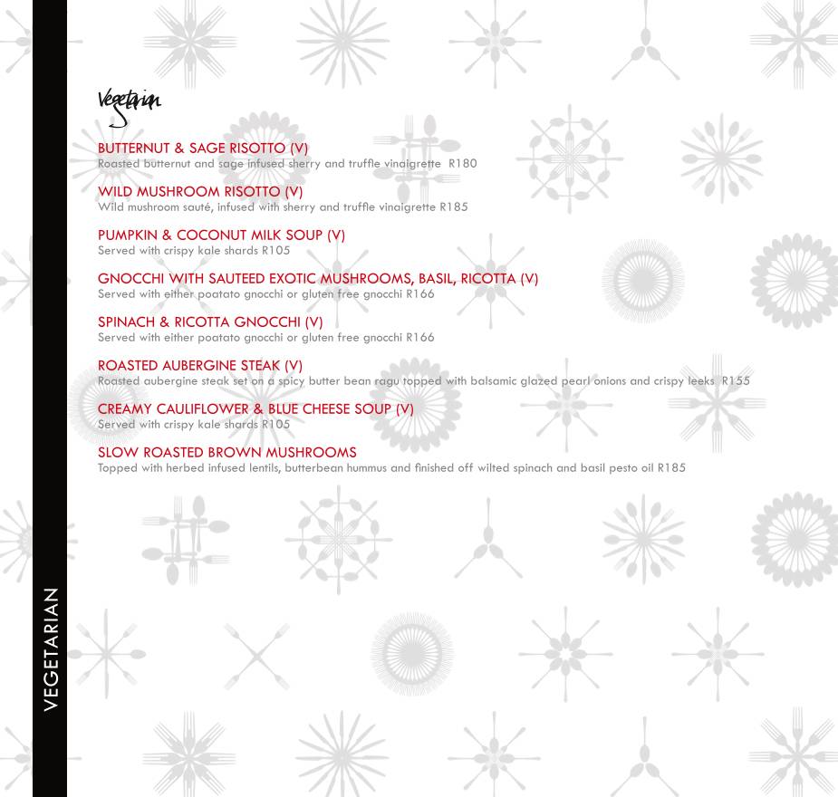 Menu de Ginger The Restaurant
