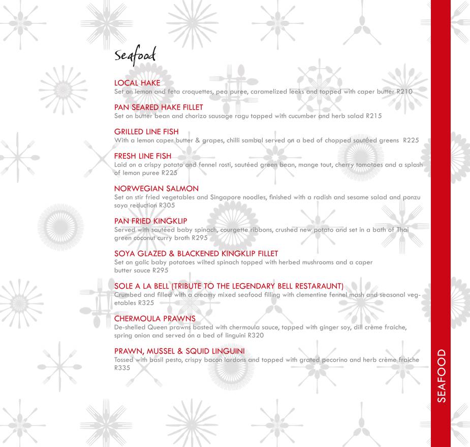 Menu de Ginger The Restaurant