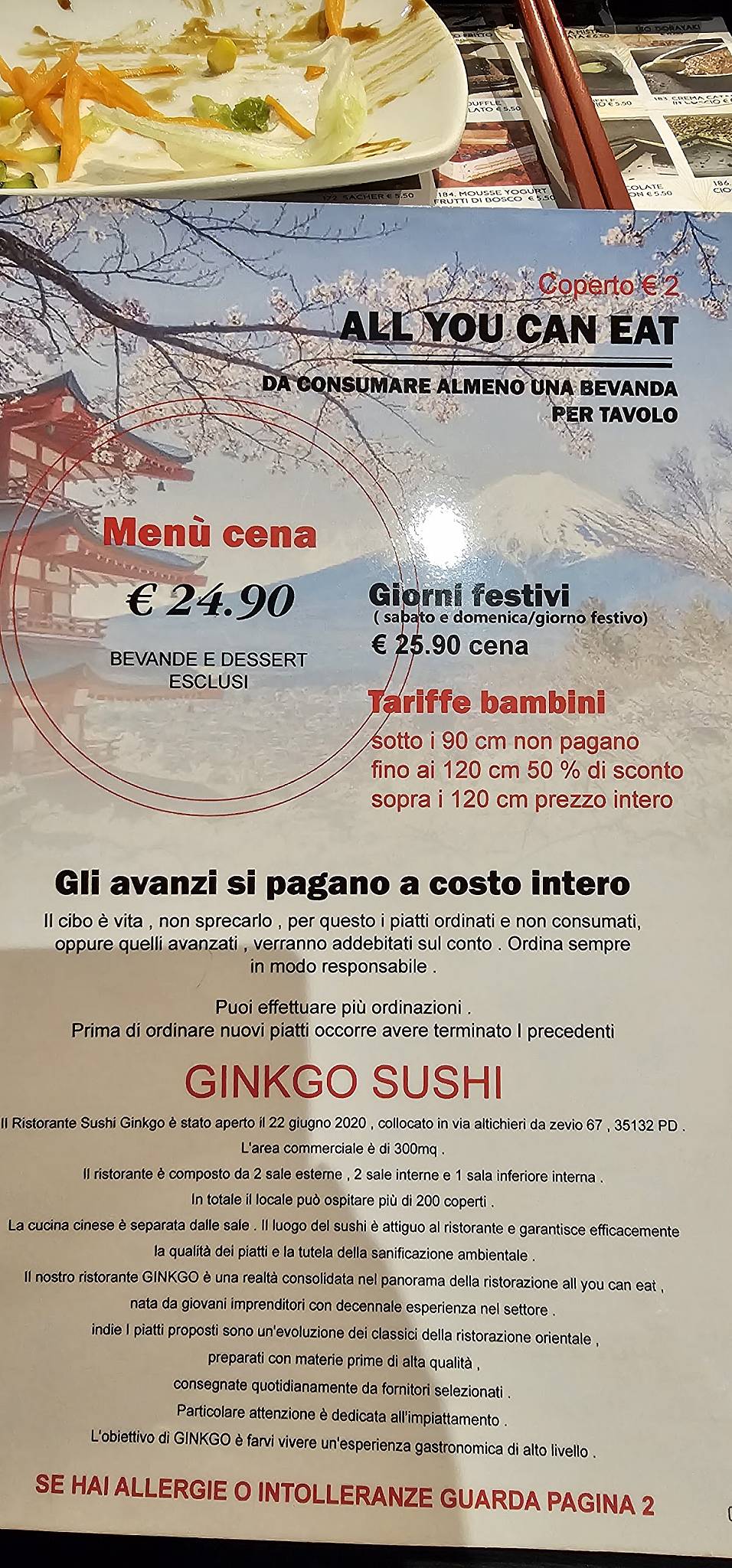 Menu di Ginkgo Sushi Ristorante 