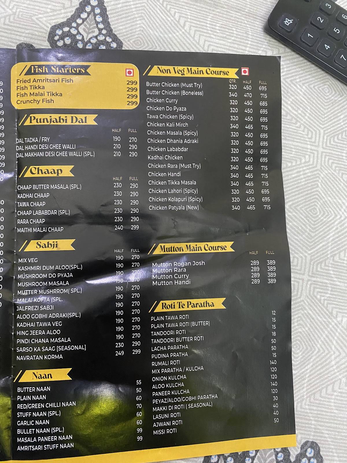 Golden Punjab - Best Family Restaurant in Gaur city 2 Greater Noida menu