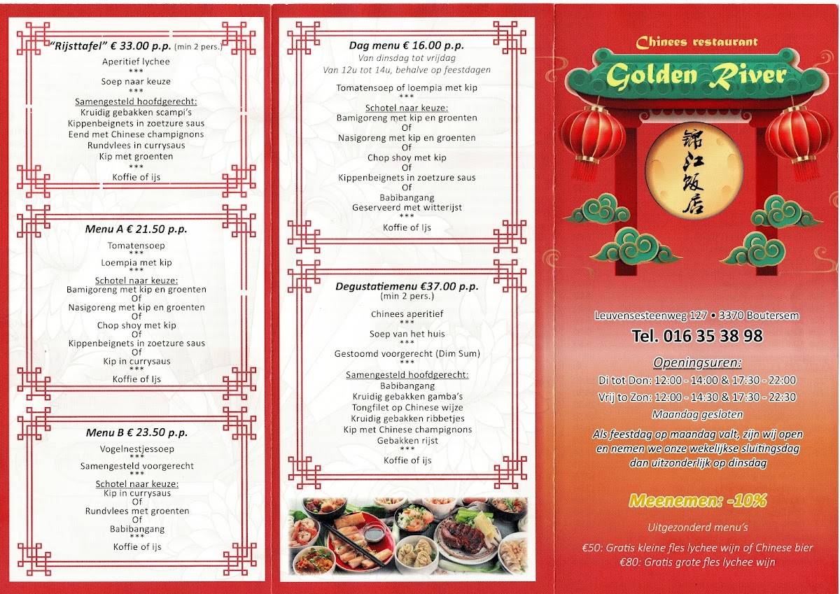 Menu de Golden River (Boutersem)