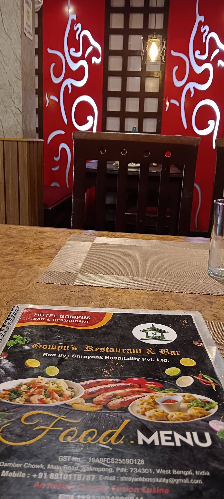 Gompus Hotel Cum Restaurant Cum Bar menu