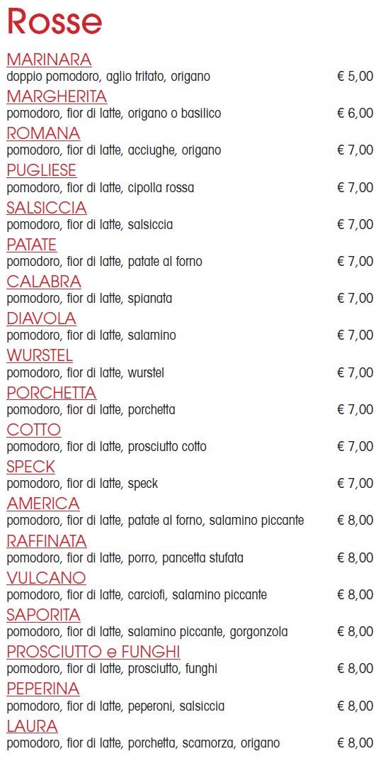 Menu di Granodoro 