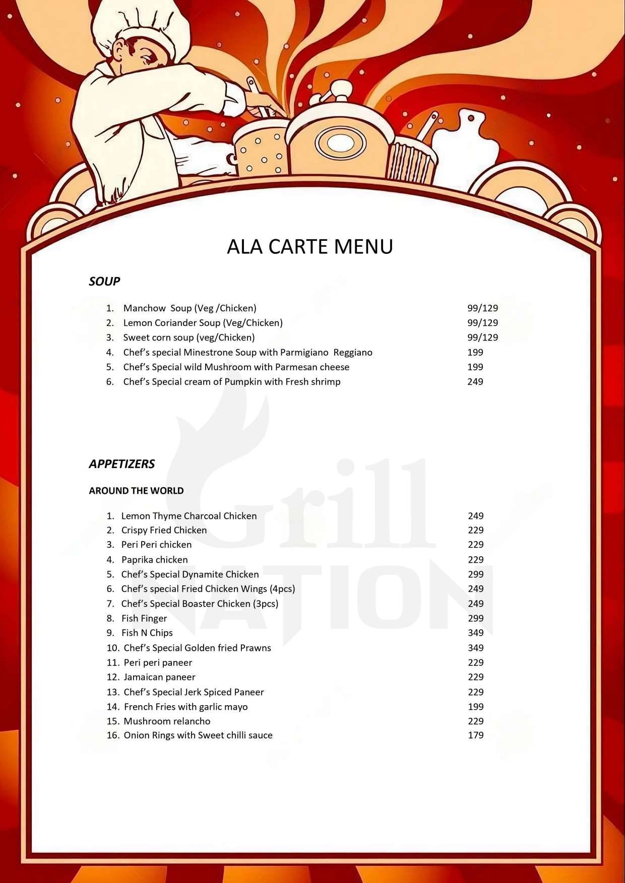 Grill Nation menu