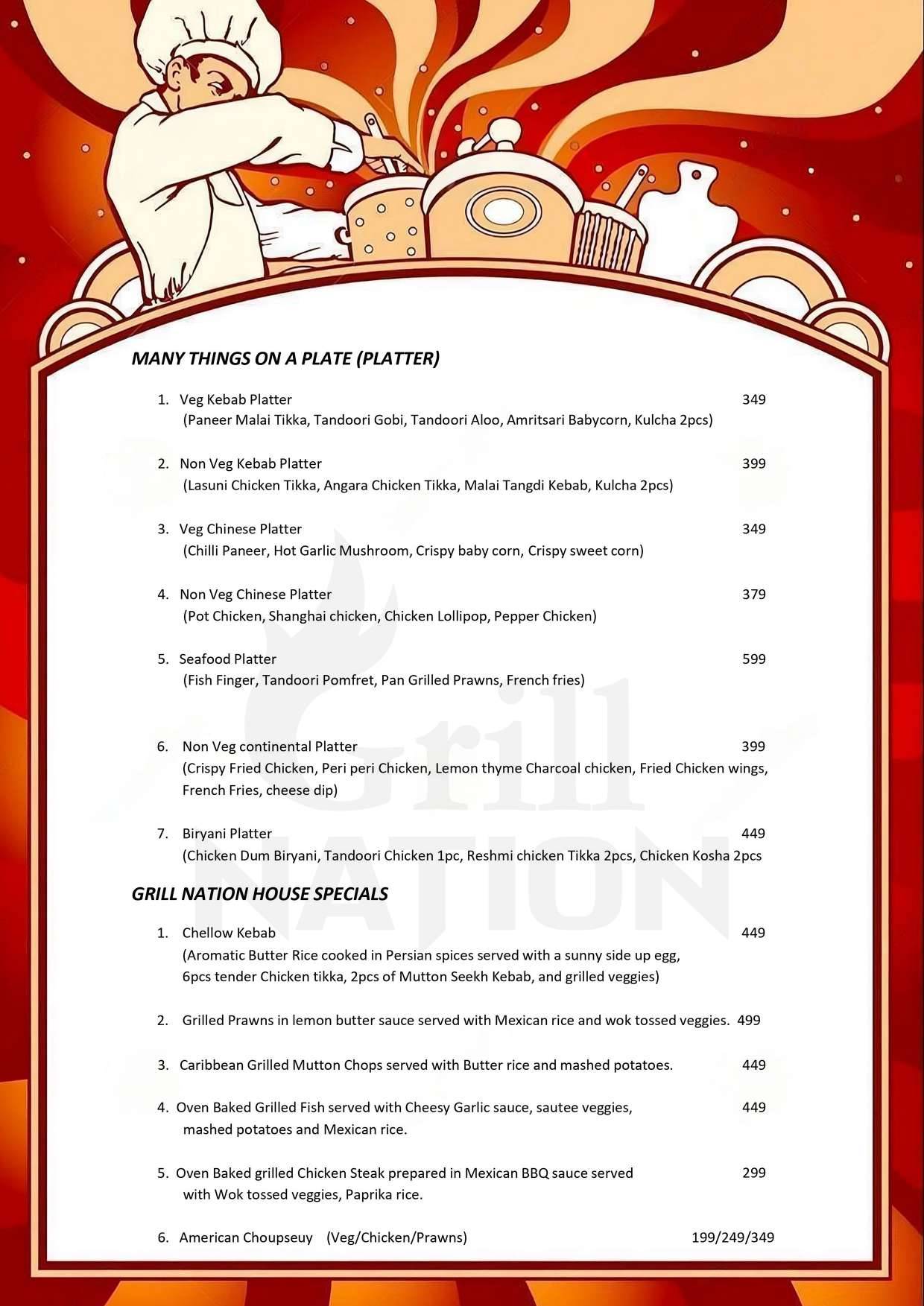 Grill Nation menu