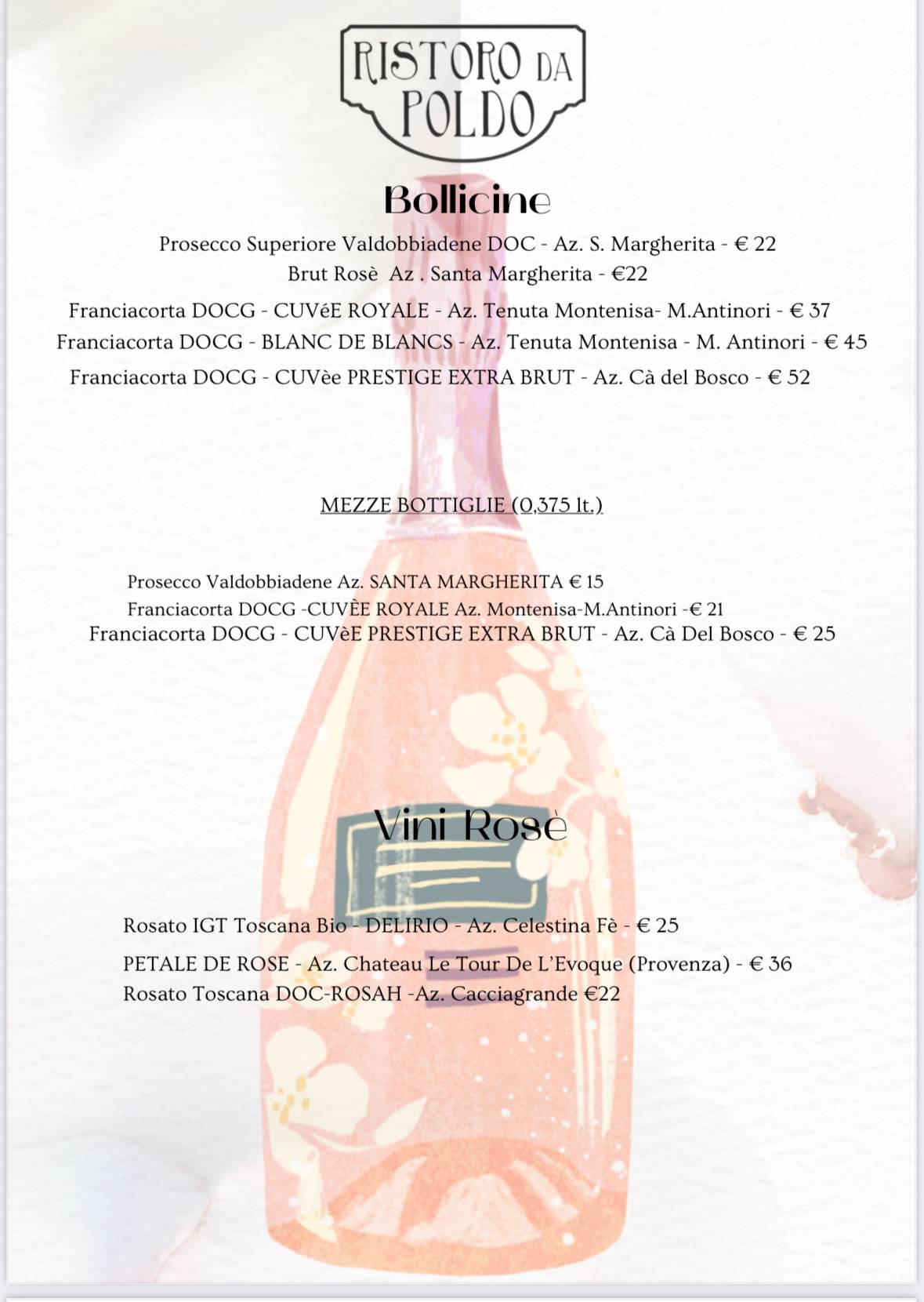 Menu di Ristoro Da Poldo 