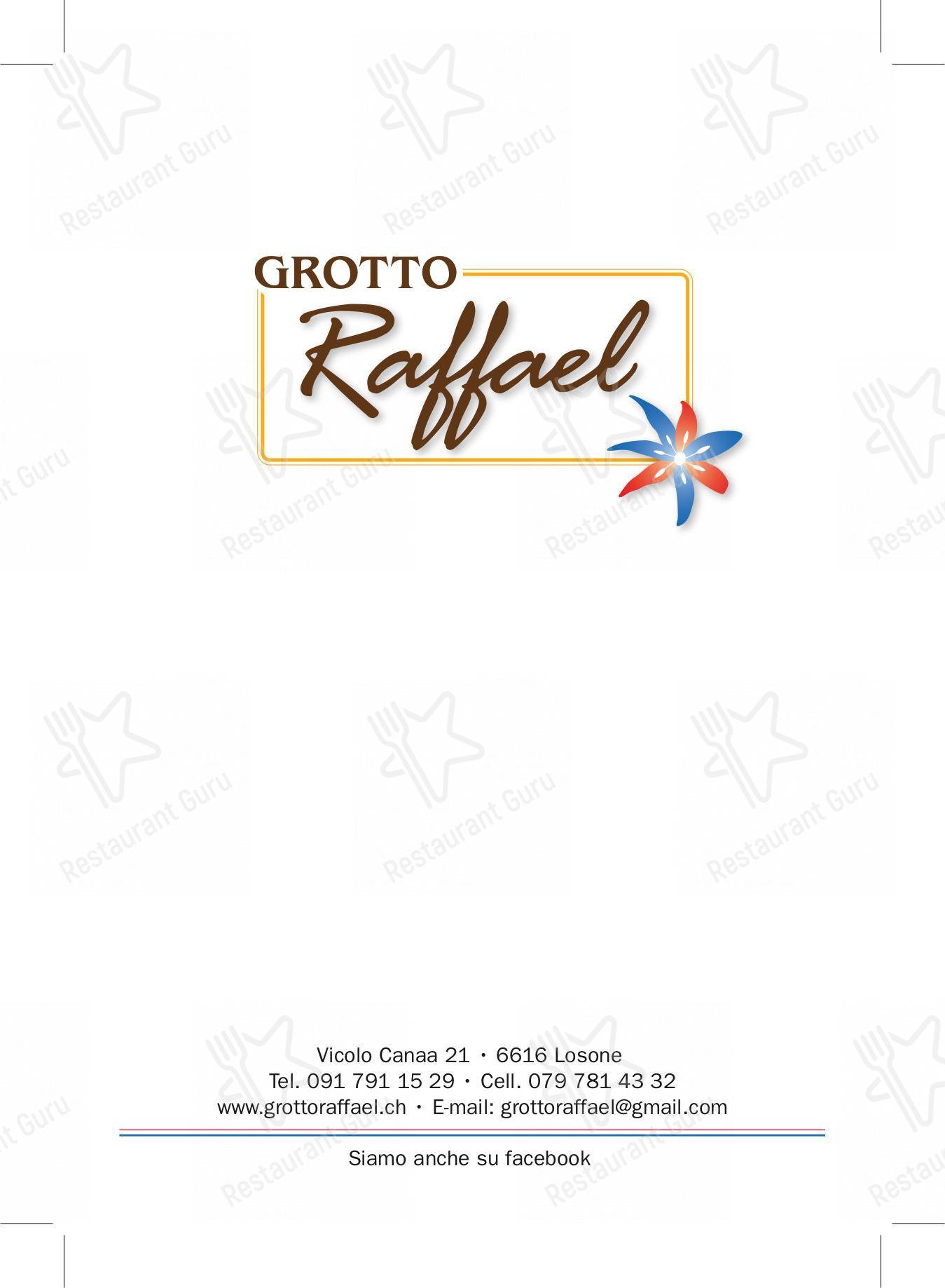 At Home Catering Menu per Grotto Raffael in Losone