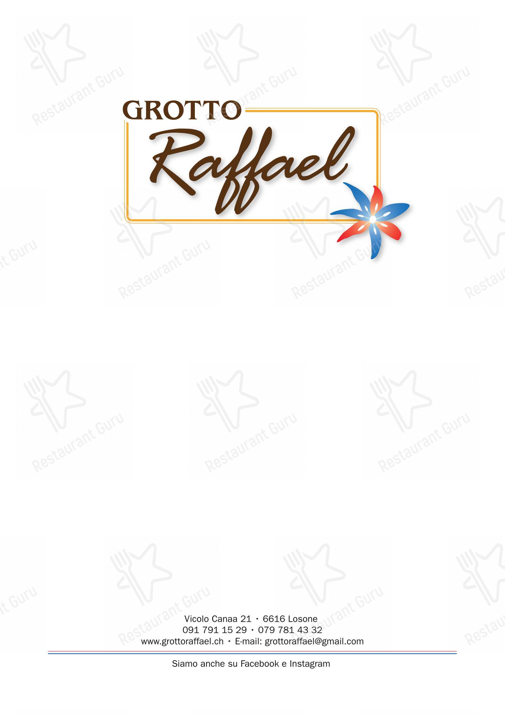 Menu bar per Grotto Raffael in Losone