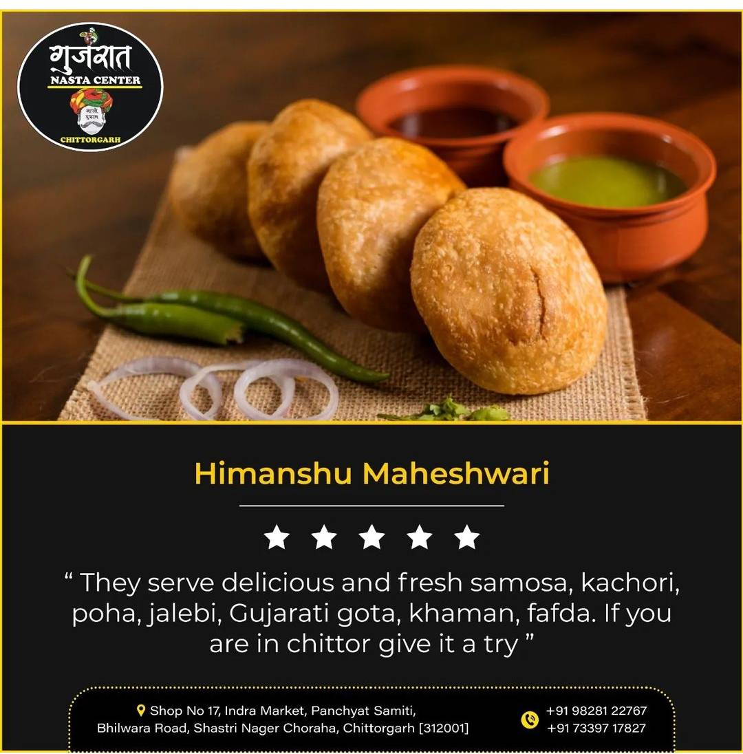 Gujarat Nasta Center menu