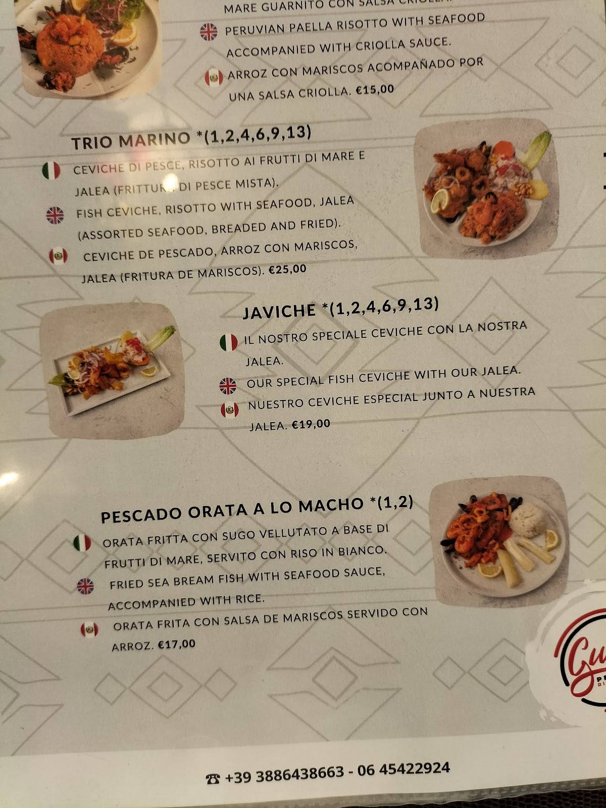 Menu di Gusto Perú 
