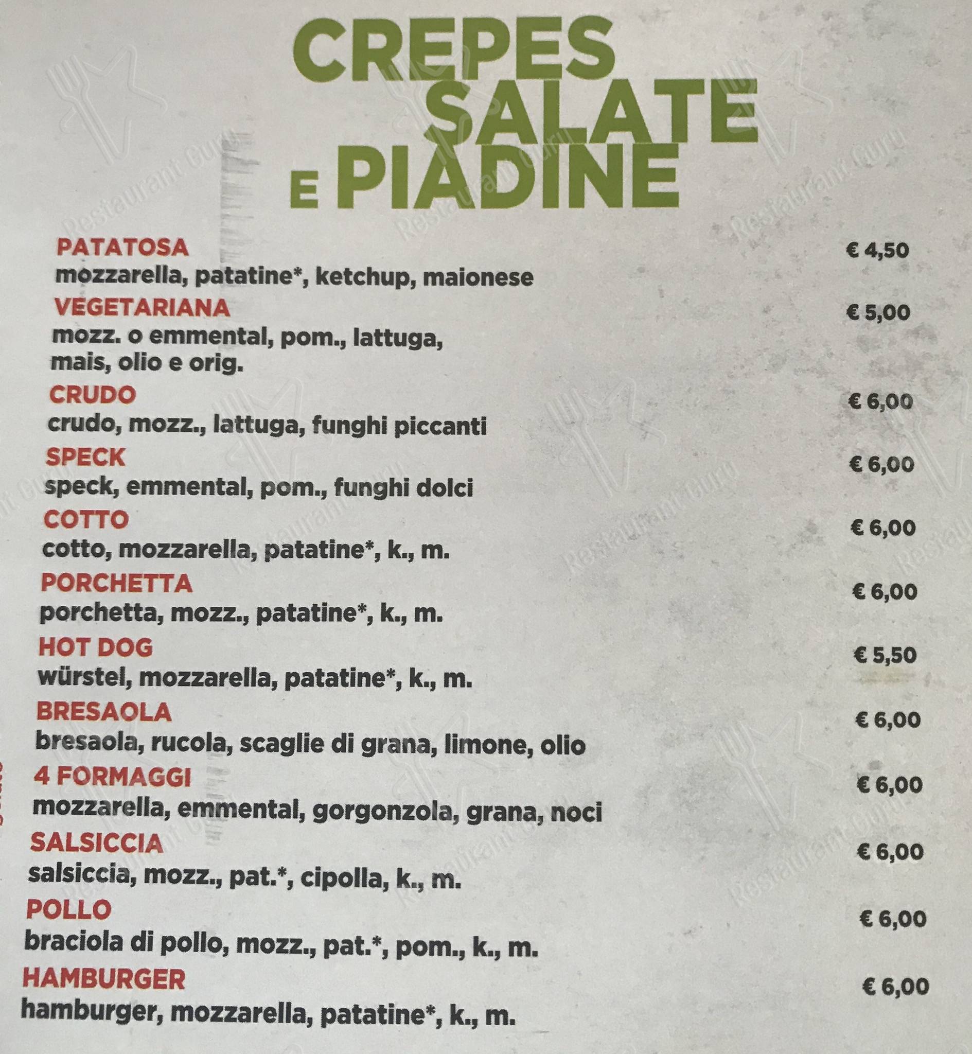Menu di Gustò