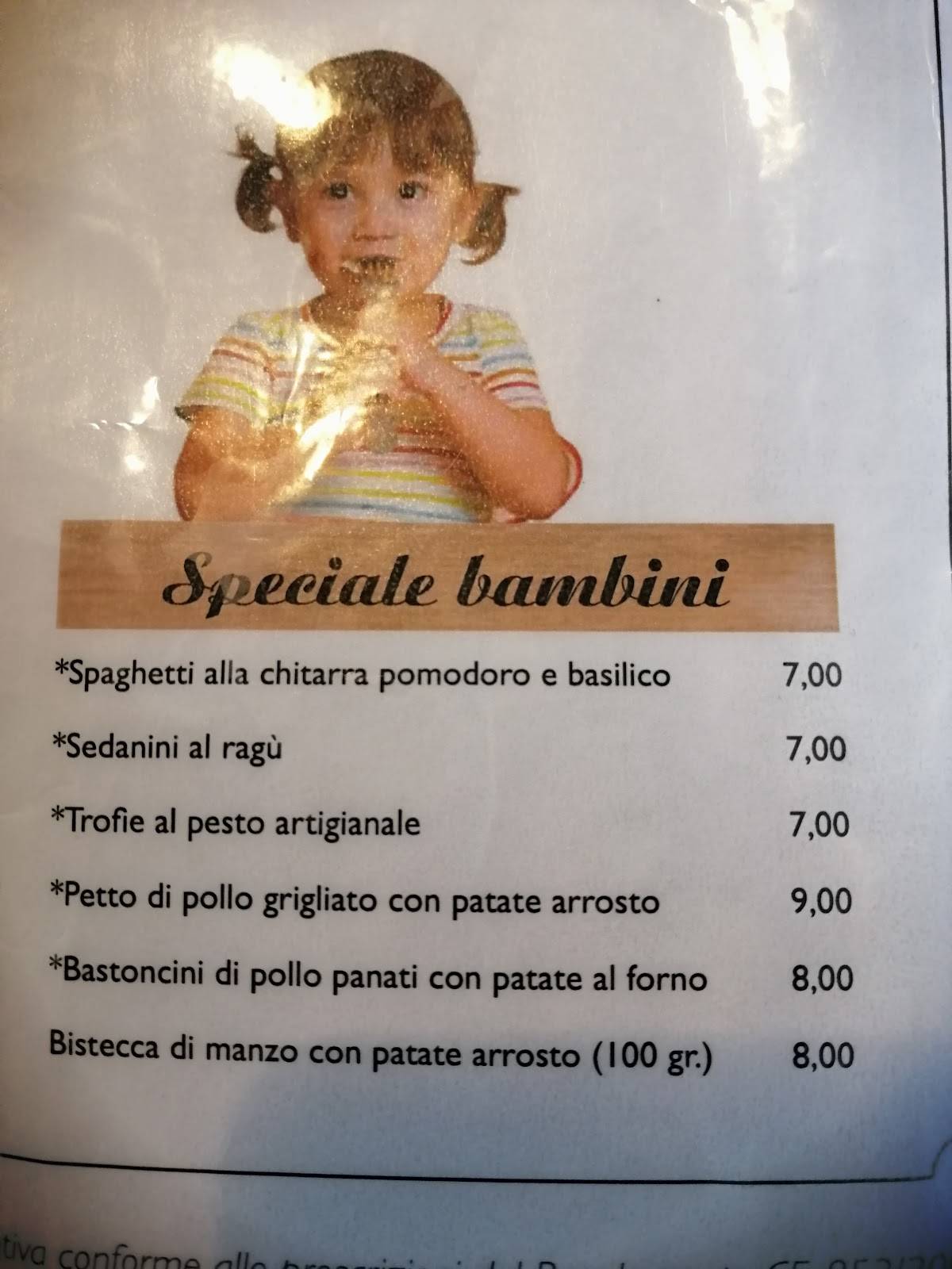 Menu di Gusto a bordo 