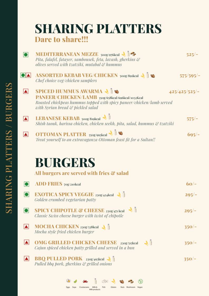 Mocha Cafe & Bar menu