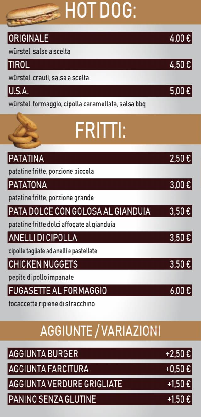 Menu di H burger Lavagna 