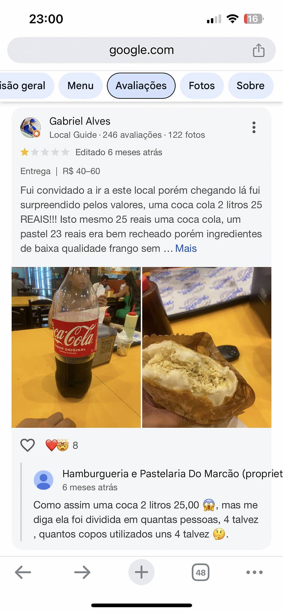 Hamburgueria e Pastelaria Do Marcão cardápio