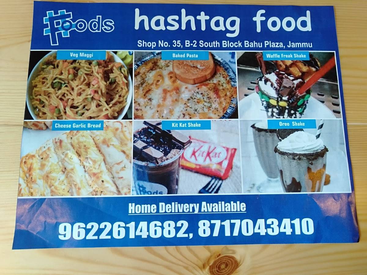 Hashtag Foods menu