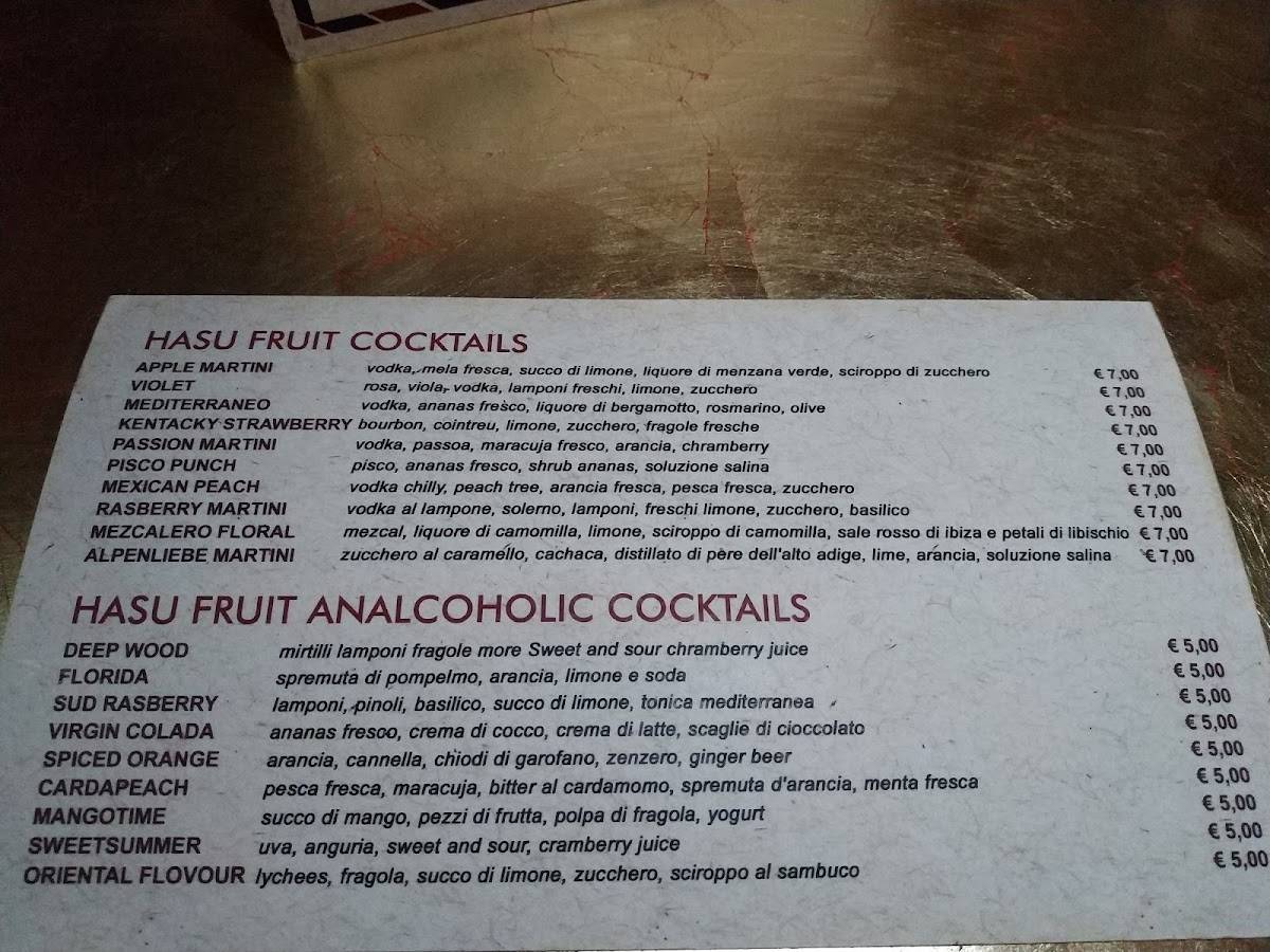 Menu de Hasu
