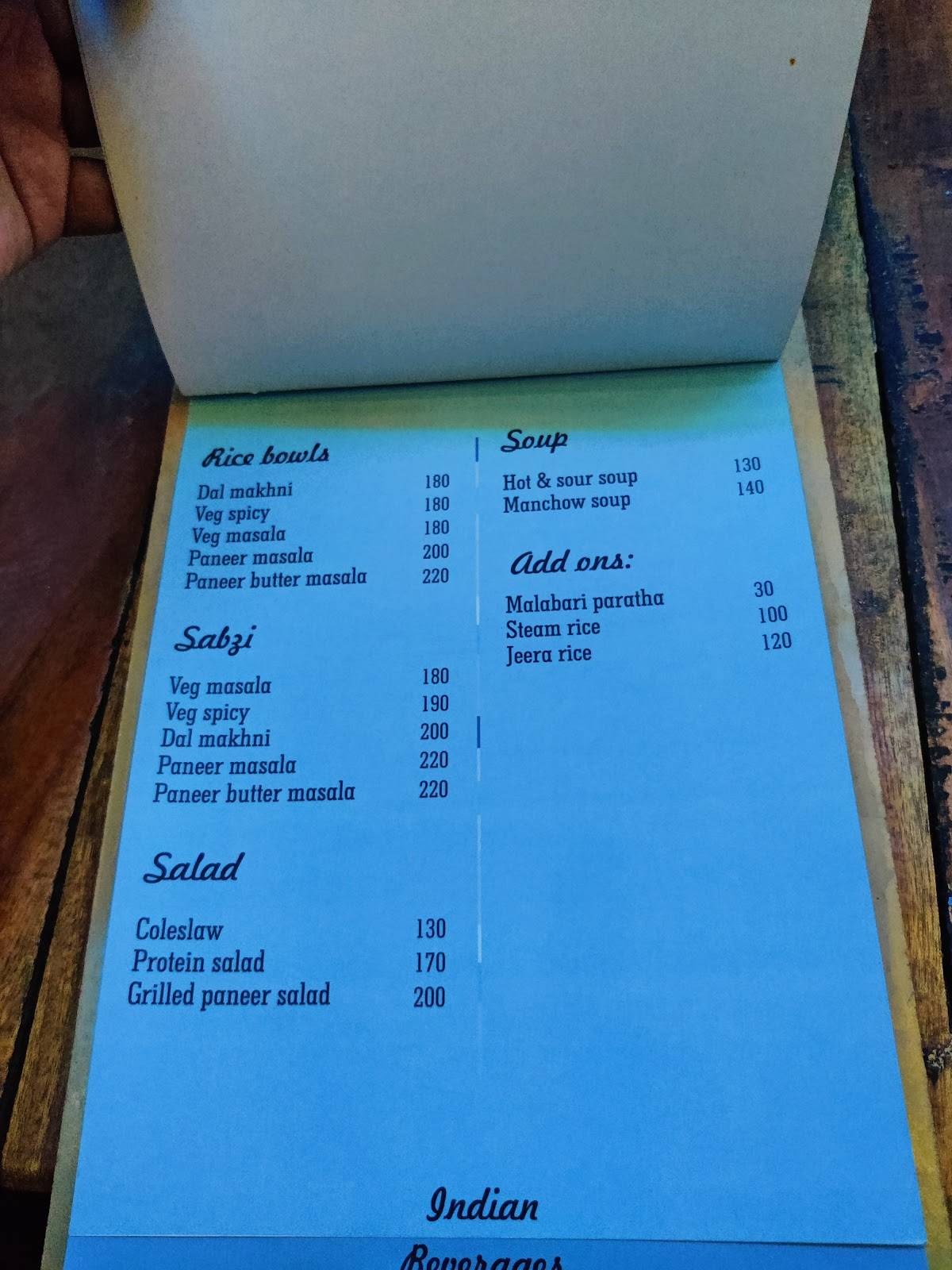 Hermano's cafe menu