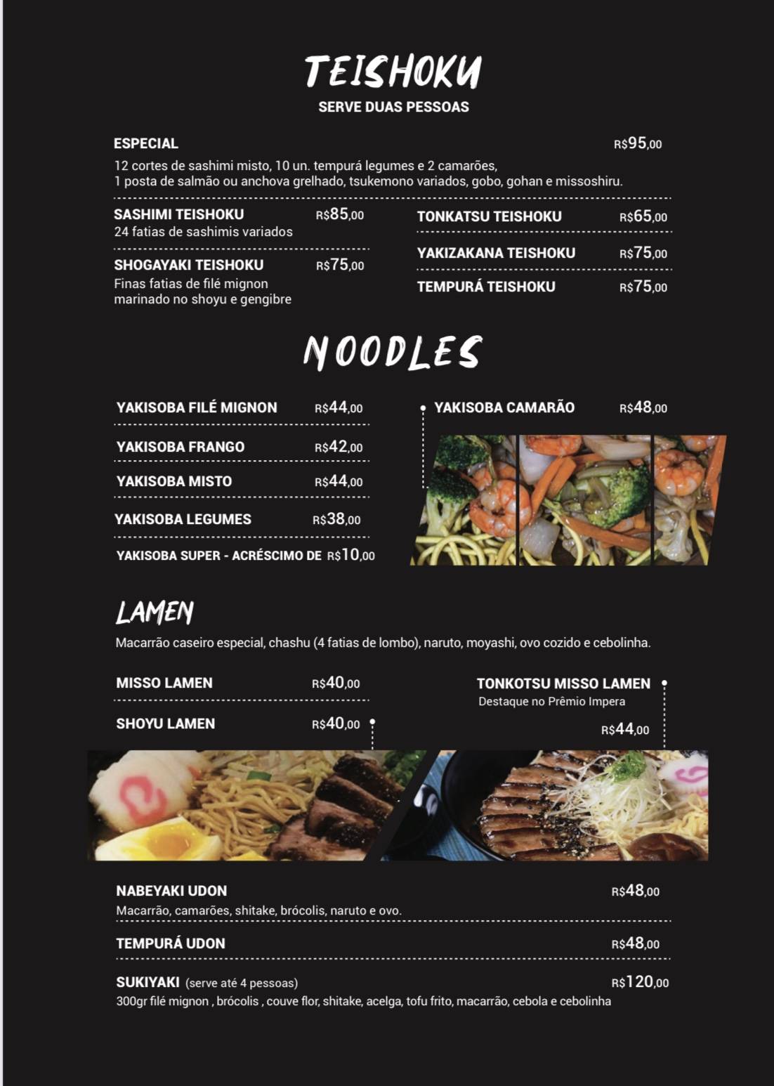 Hiro's Japanese Food cardápio