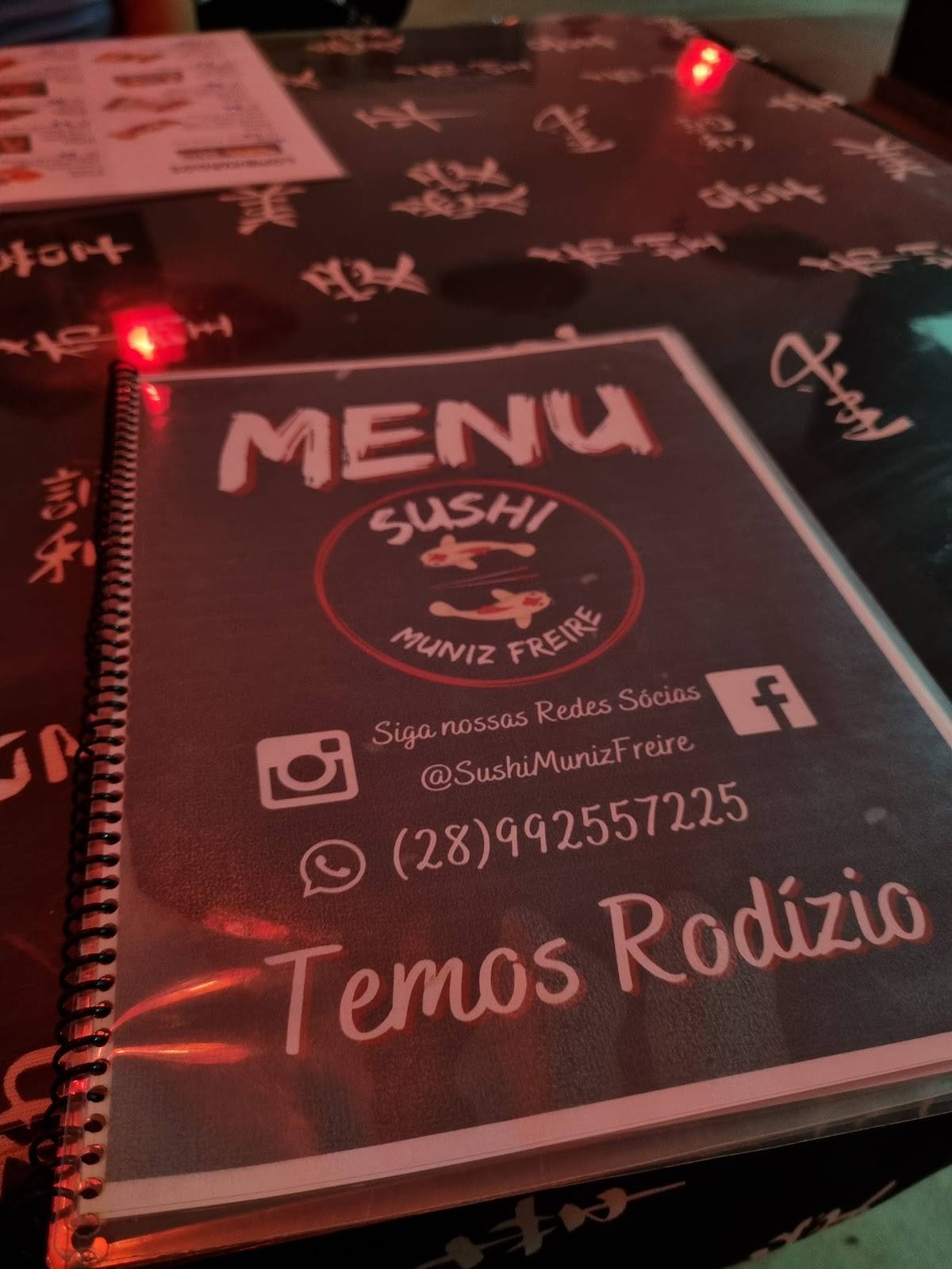 Sushi Muniz Freire cardápio