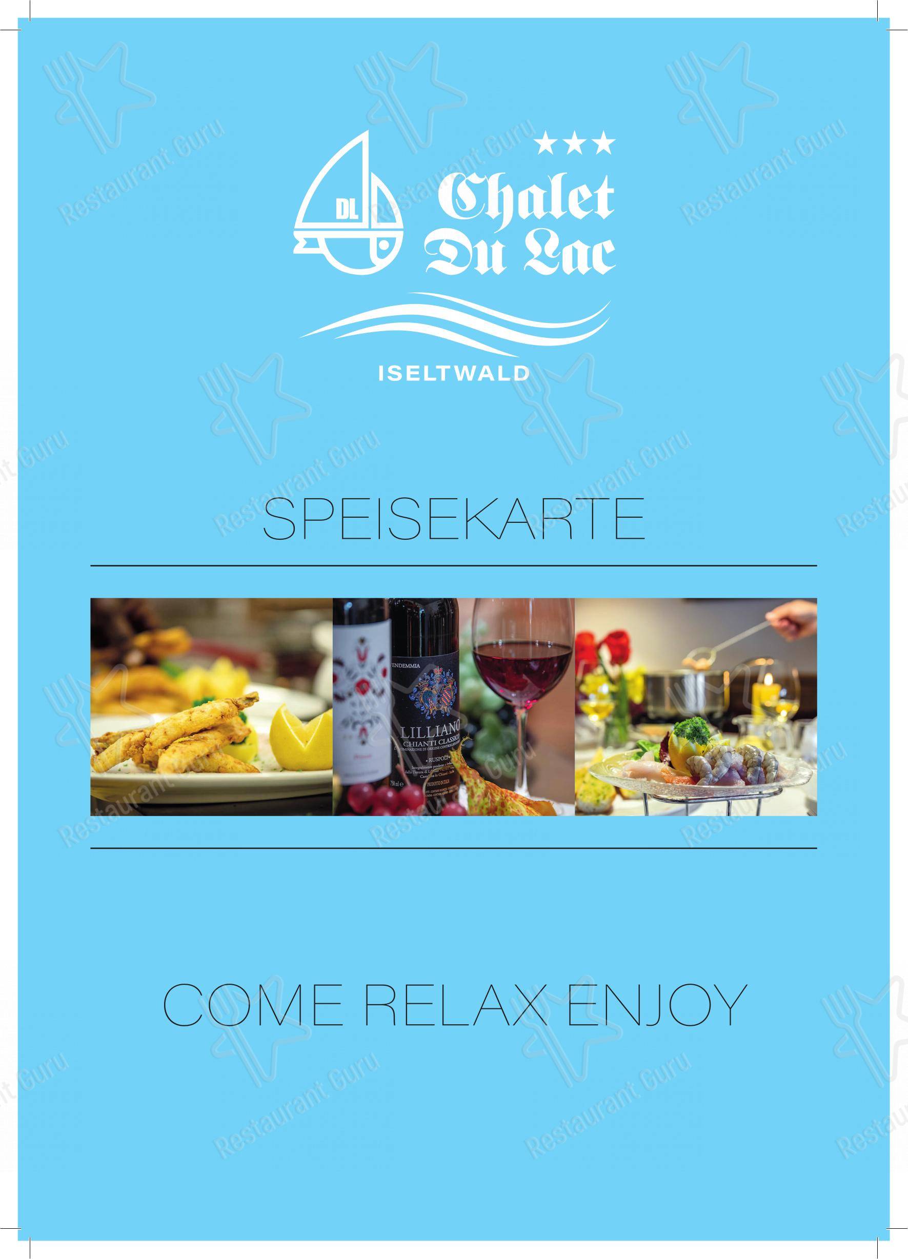 Hotel Chalet Du Lac in Iseltwald - Menu