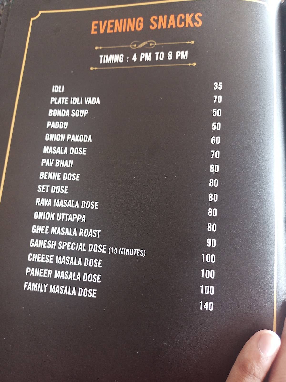 Hotel Shri Ganesh menu