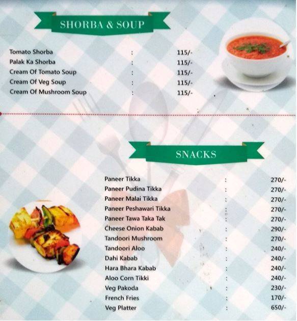 Hotel Holiday and the Cliff menu