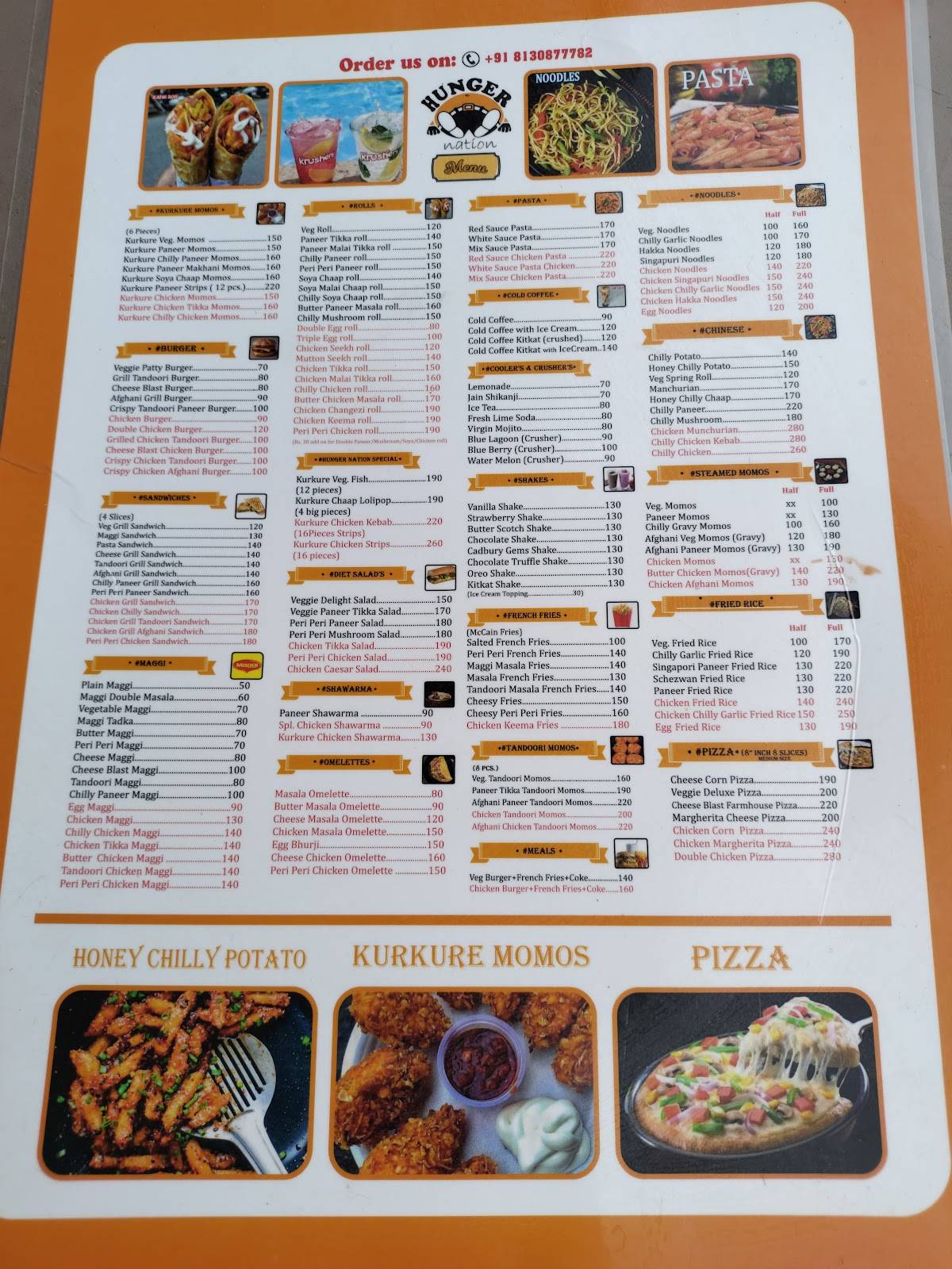 Hunger Nation menu
